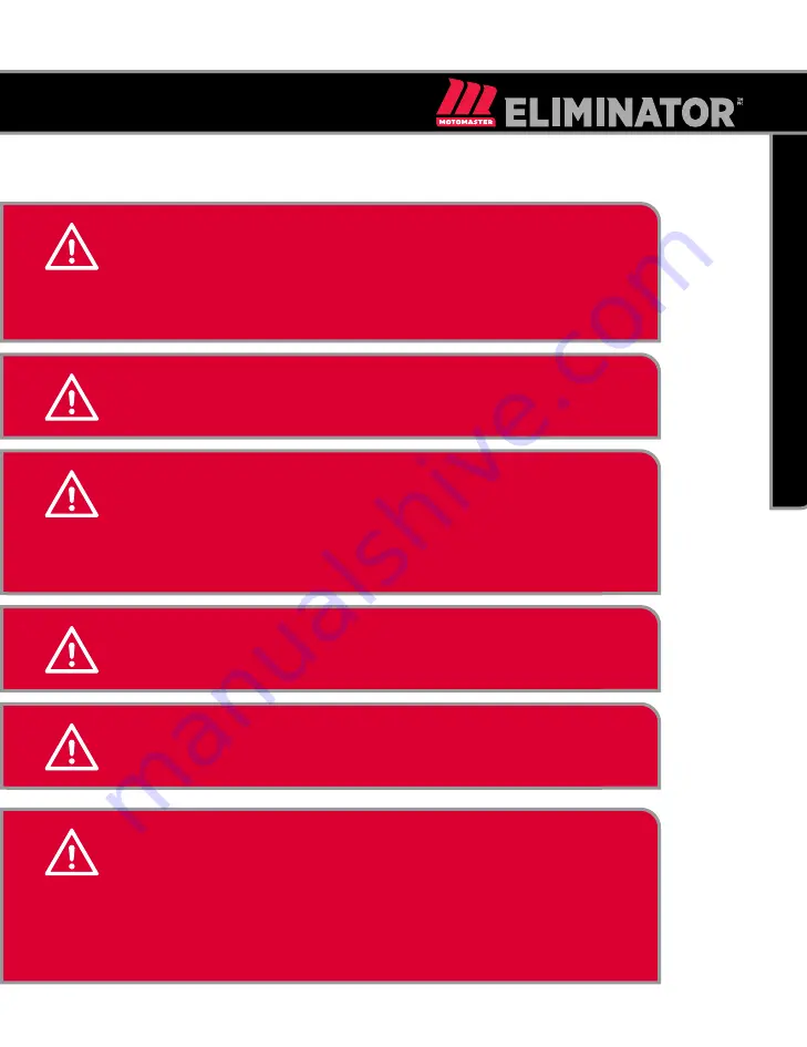 Motomaster ELIMINATOR 140-0050-6 Instruction Manual Download Page 5