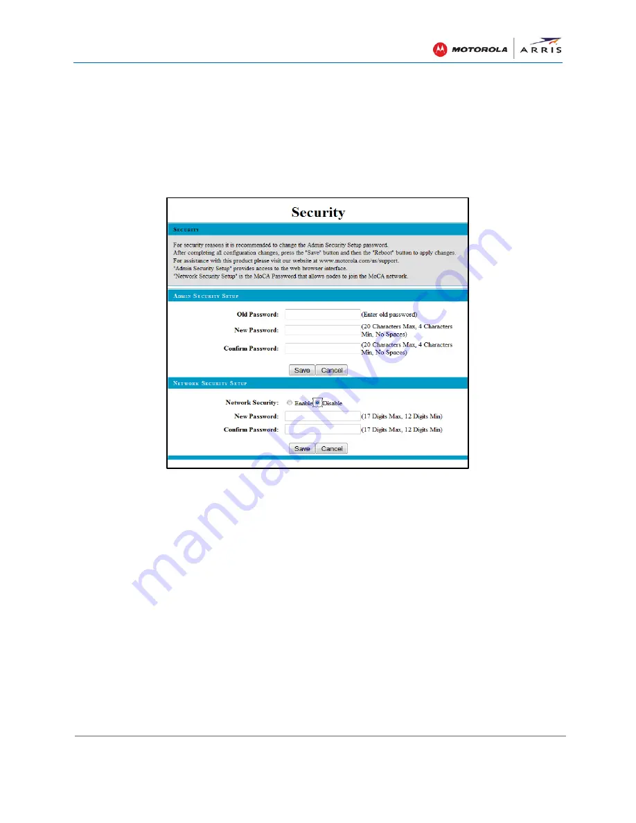 Motorola ARRIS SURFboard SBM1000 Series User Manual Download Page 56