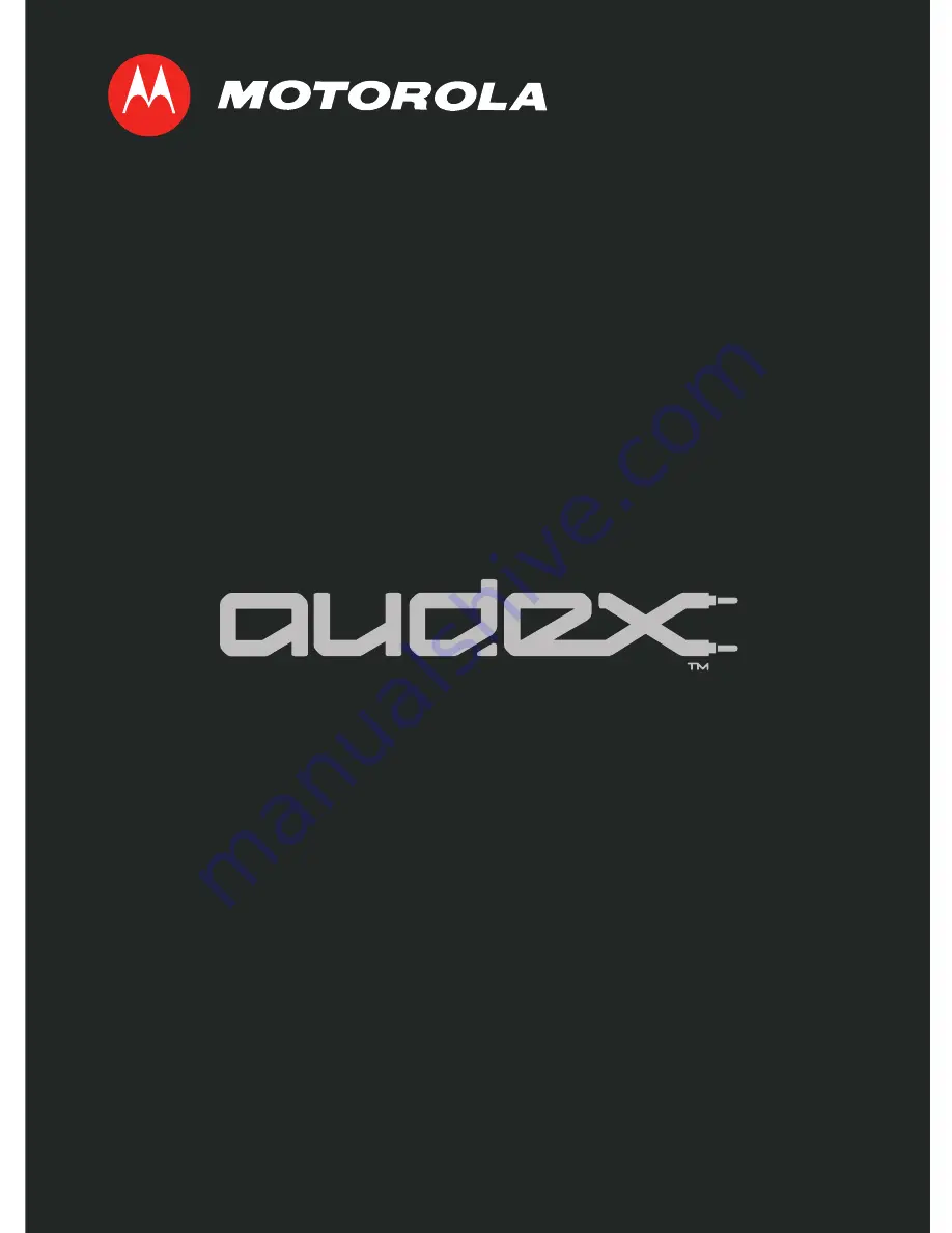 Motorola audex S805 Manual Download Page 1