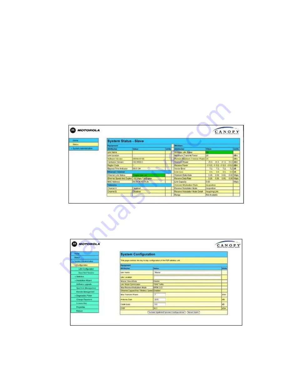 Motorola Canopy 150 Mbps Backhaul User Manual Download Page 140