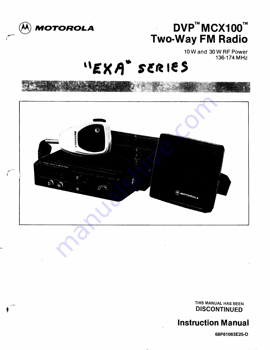 Motorola DVP MCX100 Instruction Manual Download Page 1