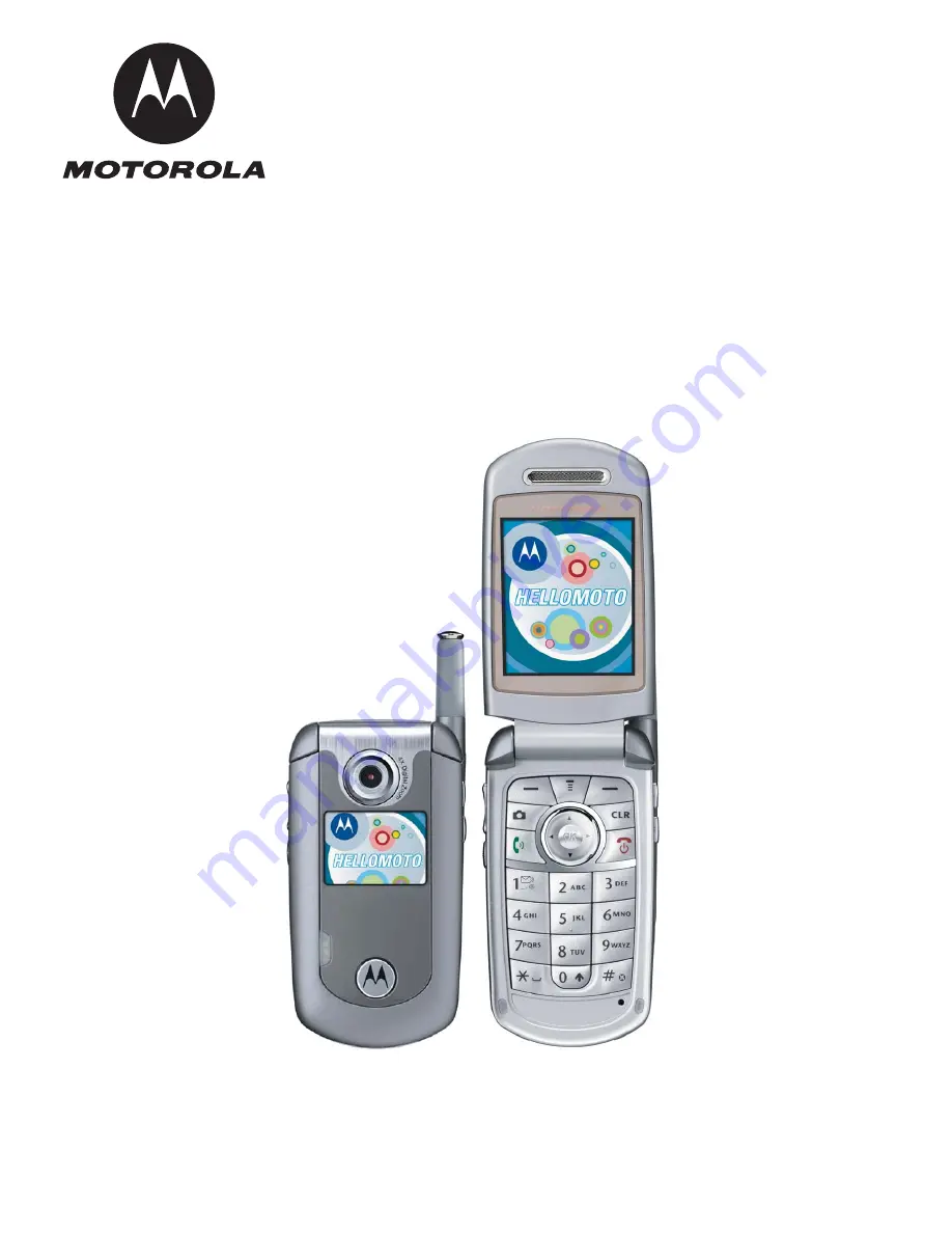 Motorola E815 Скачать руководство пользователя страница 1