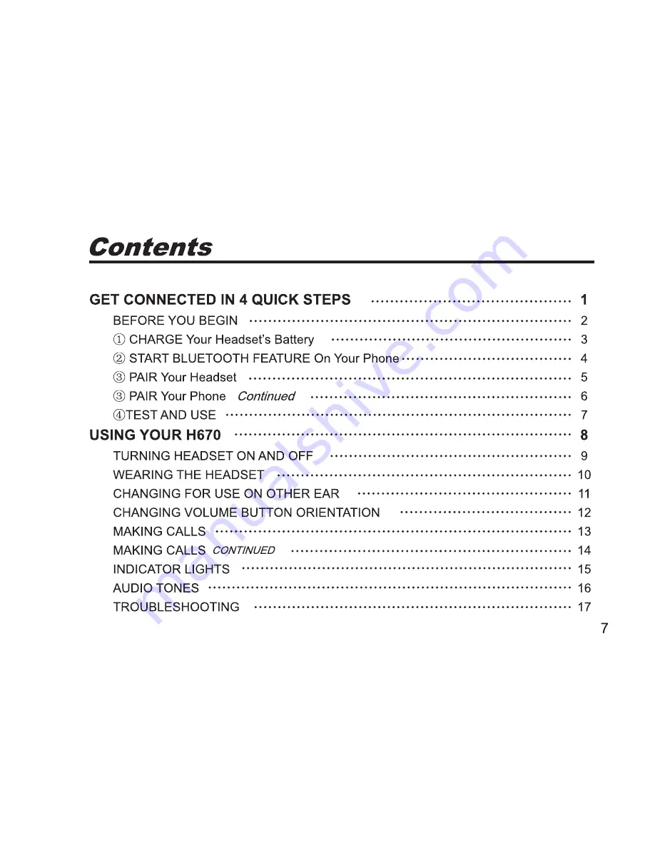 Motorola H670 - Headset - Over-the-ear User Manual Download Page 8