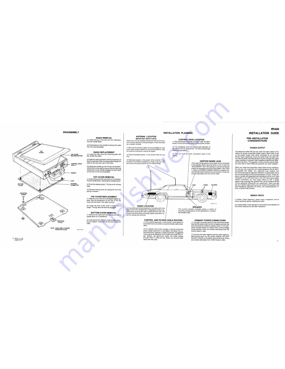 Motorola M400 Service Manual Download Page 22