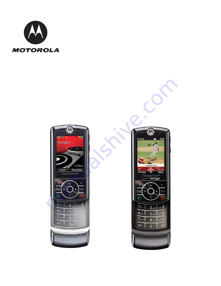 Motorola MOTORIZR Z6TV Service Manual Download Page 1