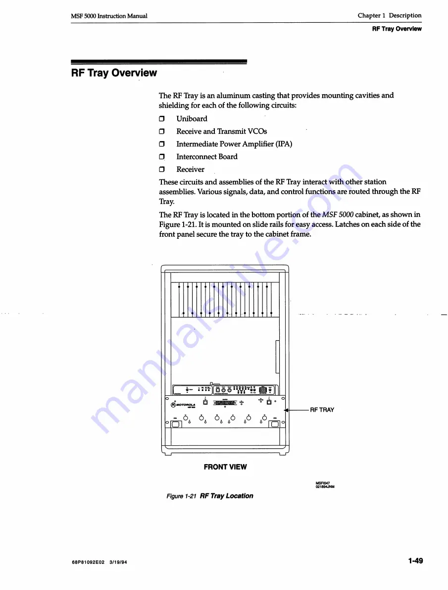 Motorola MSF 5000 Instruction Manual Download Page 88