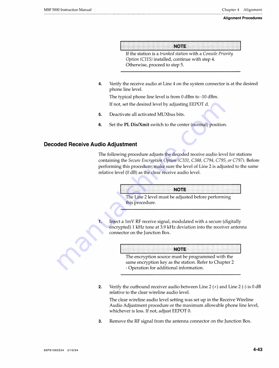 Motorola MSF 5000 Instruction Manual Download Page 209