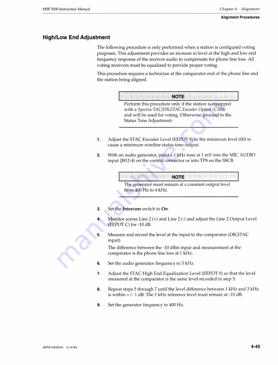 Motorola MSF 5000 Instruction Manual Download Page 211