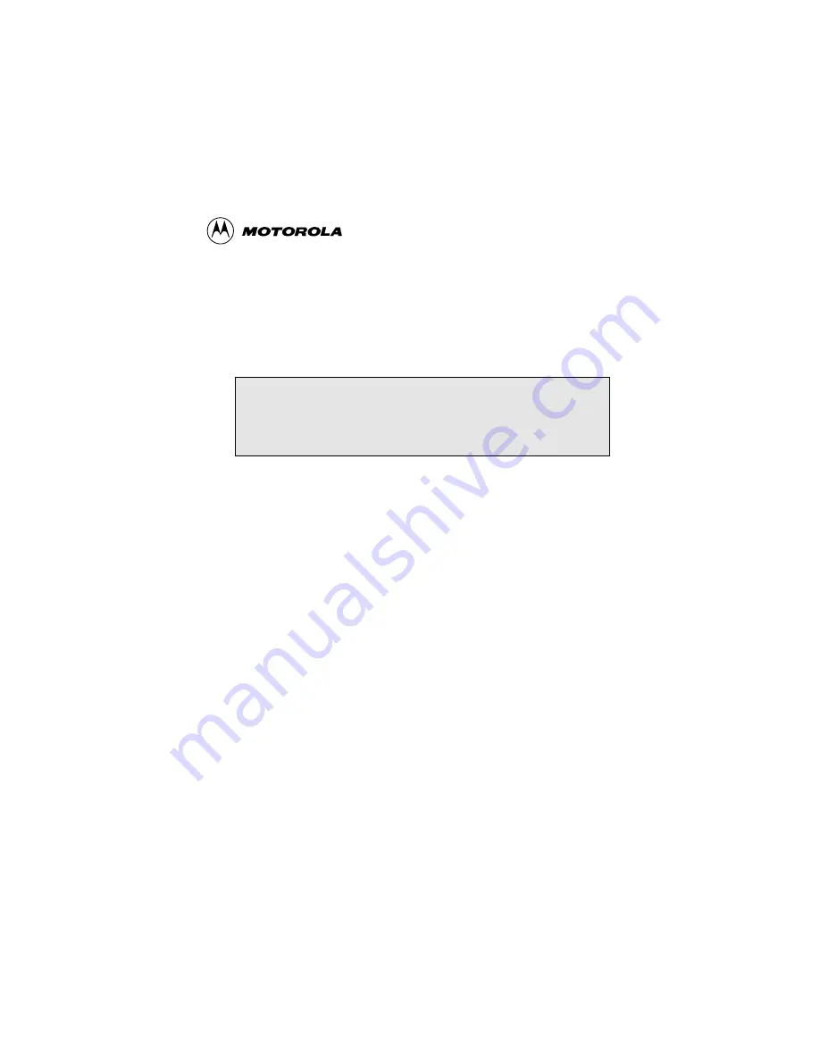 Motorola NTN7209A Instruction Manual Download Page 18