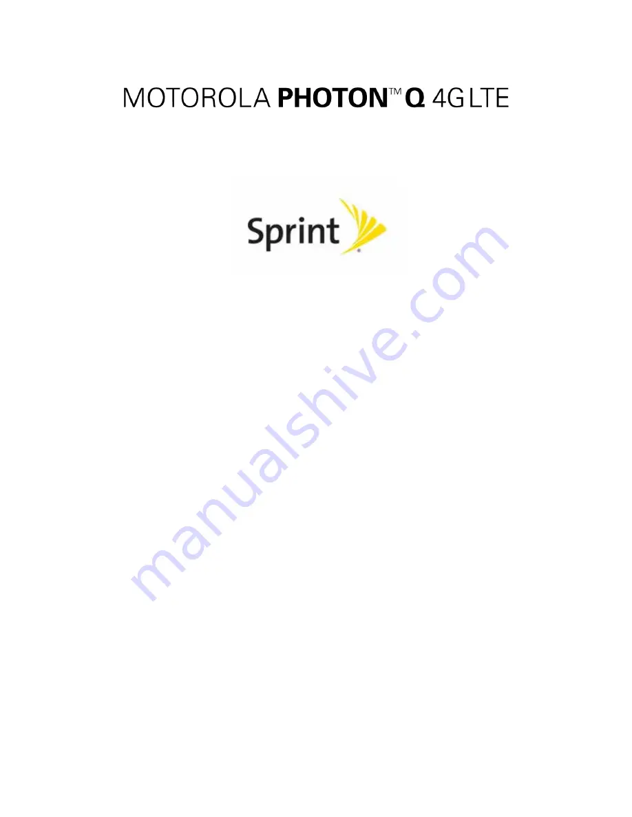 Motorola PHOTON Q 4G LTE Скачать руководство пользователя страница 1