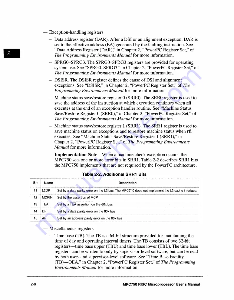 Motorola PowerPC MPC750 User Manual Download Page 85