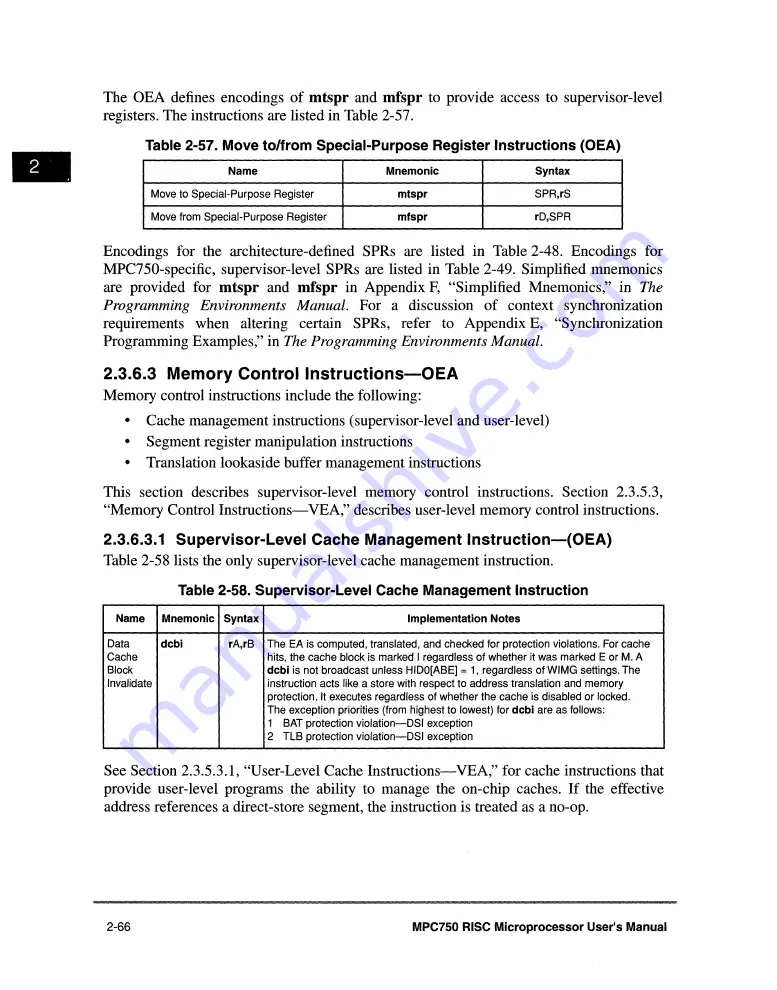 Motorola PowerPC MPC750 User Manual Download Page 145