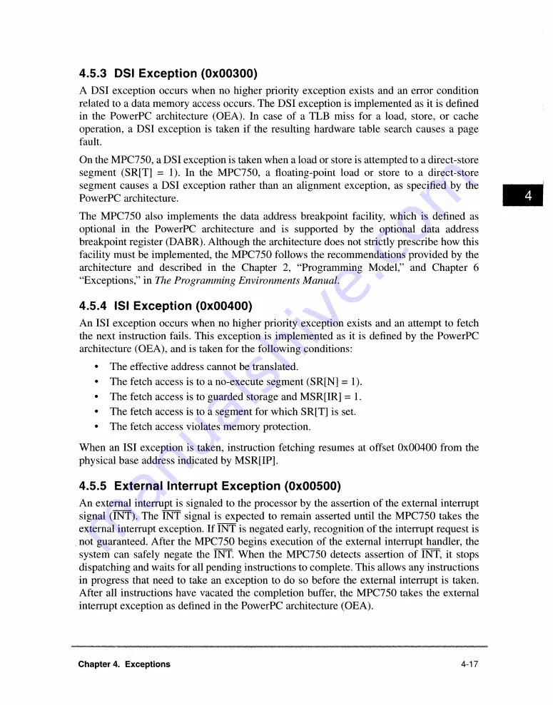 Motorola PowerPC MPC750 User Manual Download Page 198