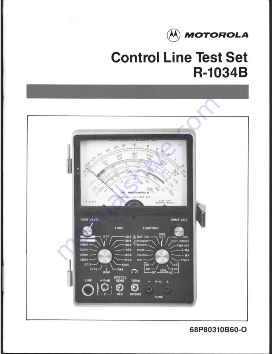 Motorola R-1034B Instruction Manual Download Page 1