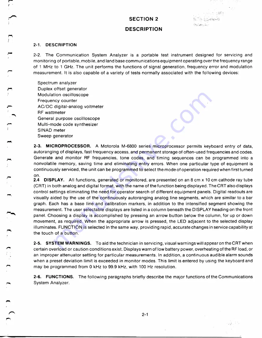 Motorola R-2001A Manual Download Page 17