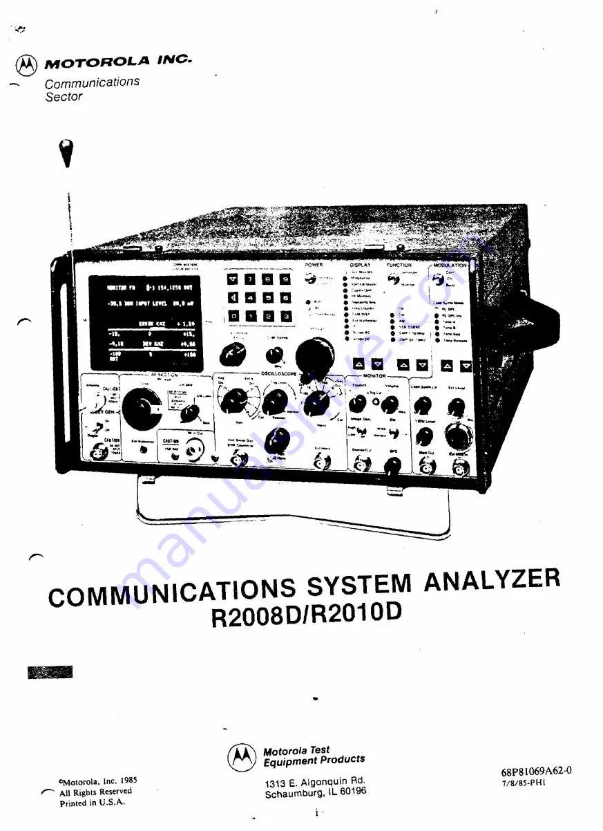 Motorola R-2001A Скачать руководство пользователя страница 217