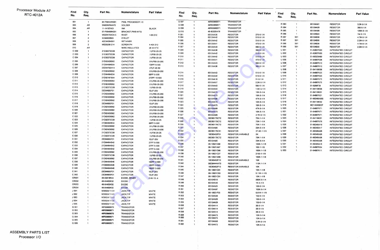 Motorola R-2001A Service Manual Download Page 155