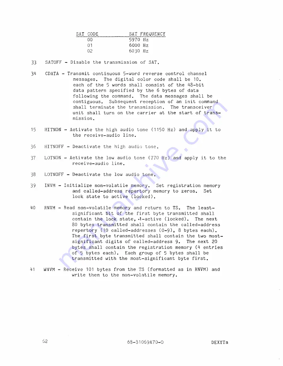 Motorola R2001C Operator'S Manual Download Page 70