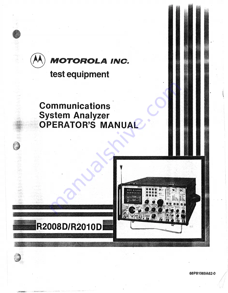 Motorola R2008D Operator'S Manual Download Page 1