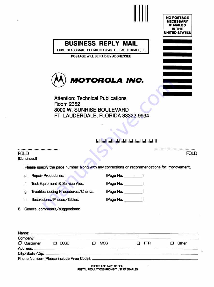 Motorola SABER Handie-Talkie H42QXJ7139CN Maintenance Manual Download Page 51