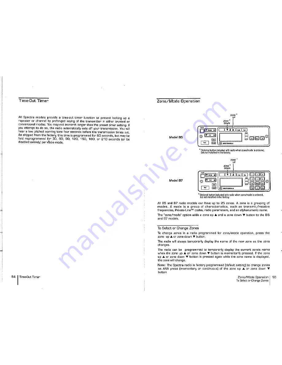 Motorola Spectra Privacy Plus Operating Instructions Manual Download Page 30