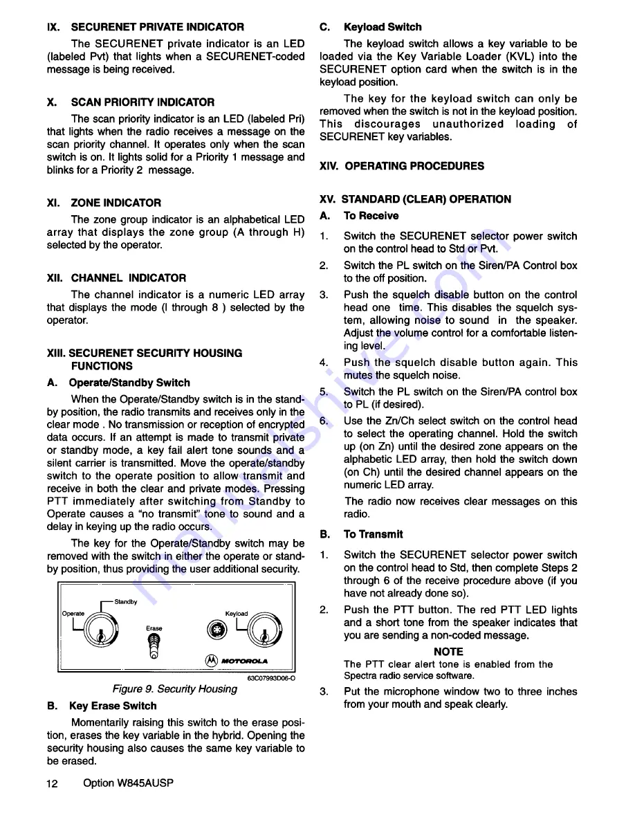 Motorola Spectra T83 Instruction Manual Download Page 13