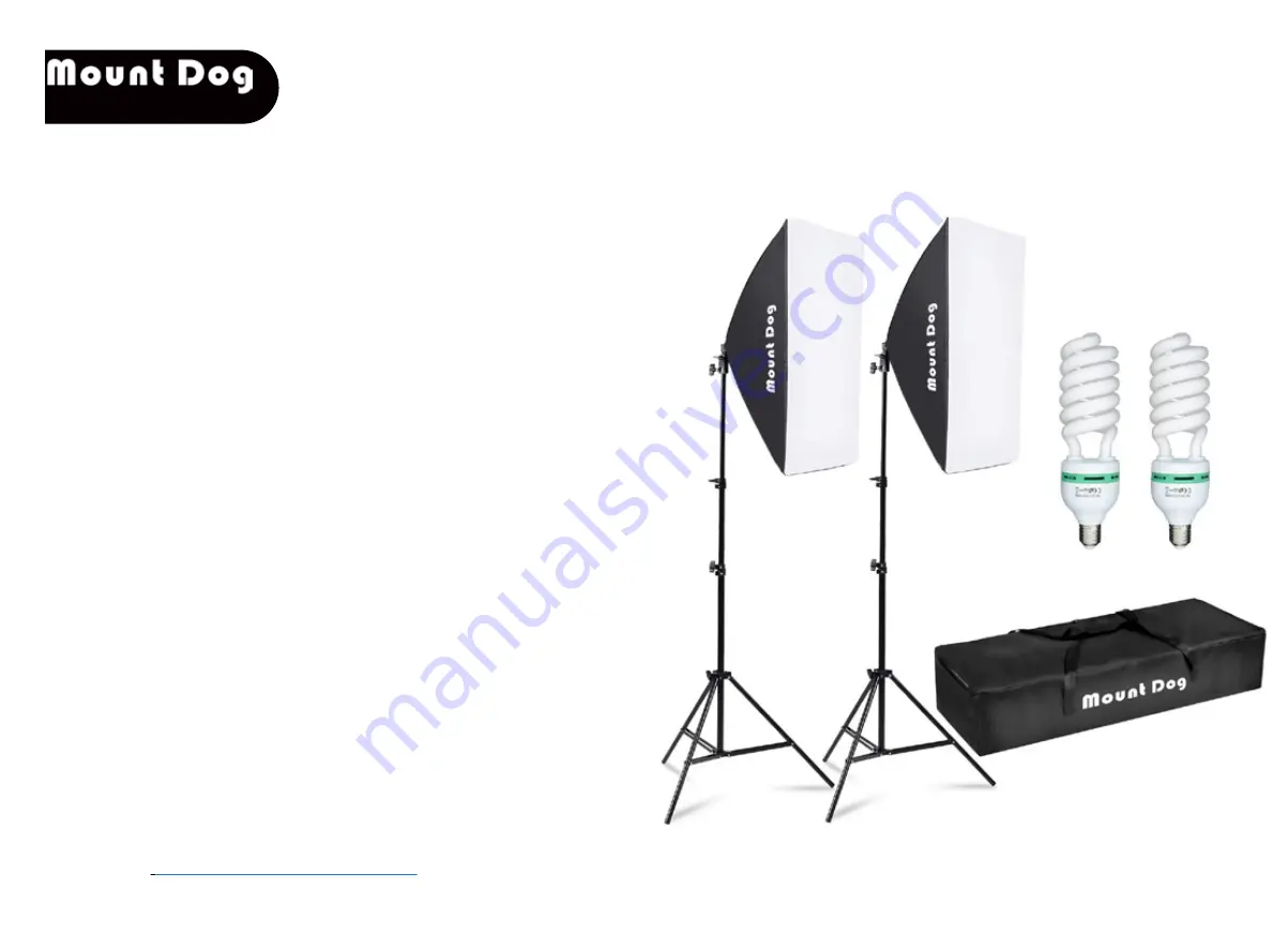 MountDog Softbox Lighting Kit Скачать руководство пользователя страница 1