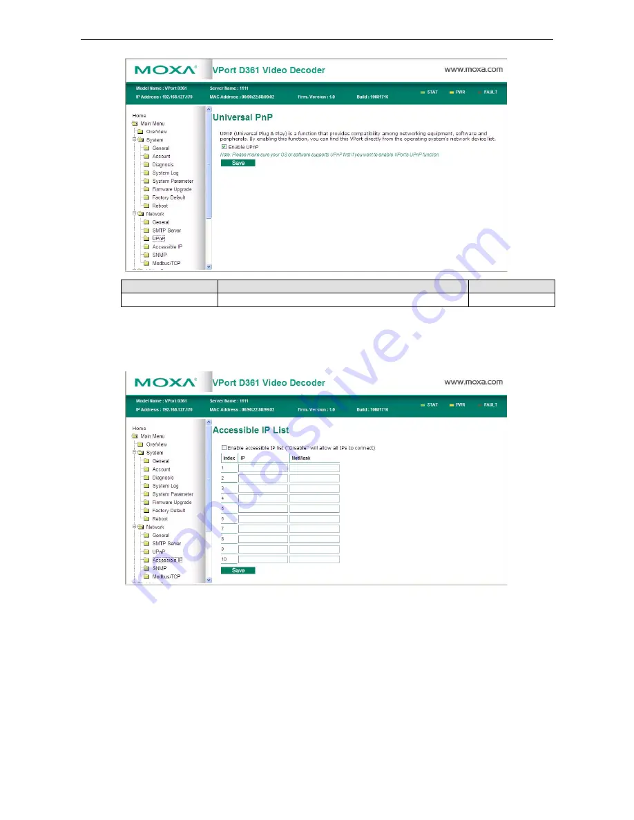 Moxa Technologies VPort D361 User Manual Download Page 38