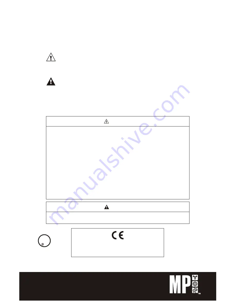 MP Biomedicals 6004-500 Instruction Manual Download Page 2