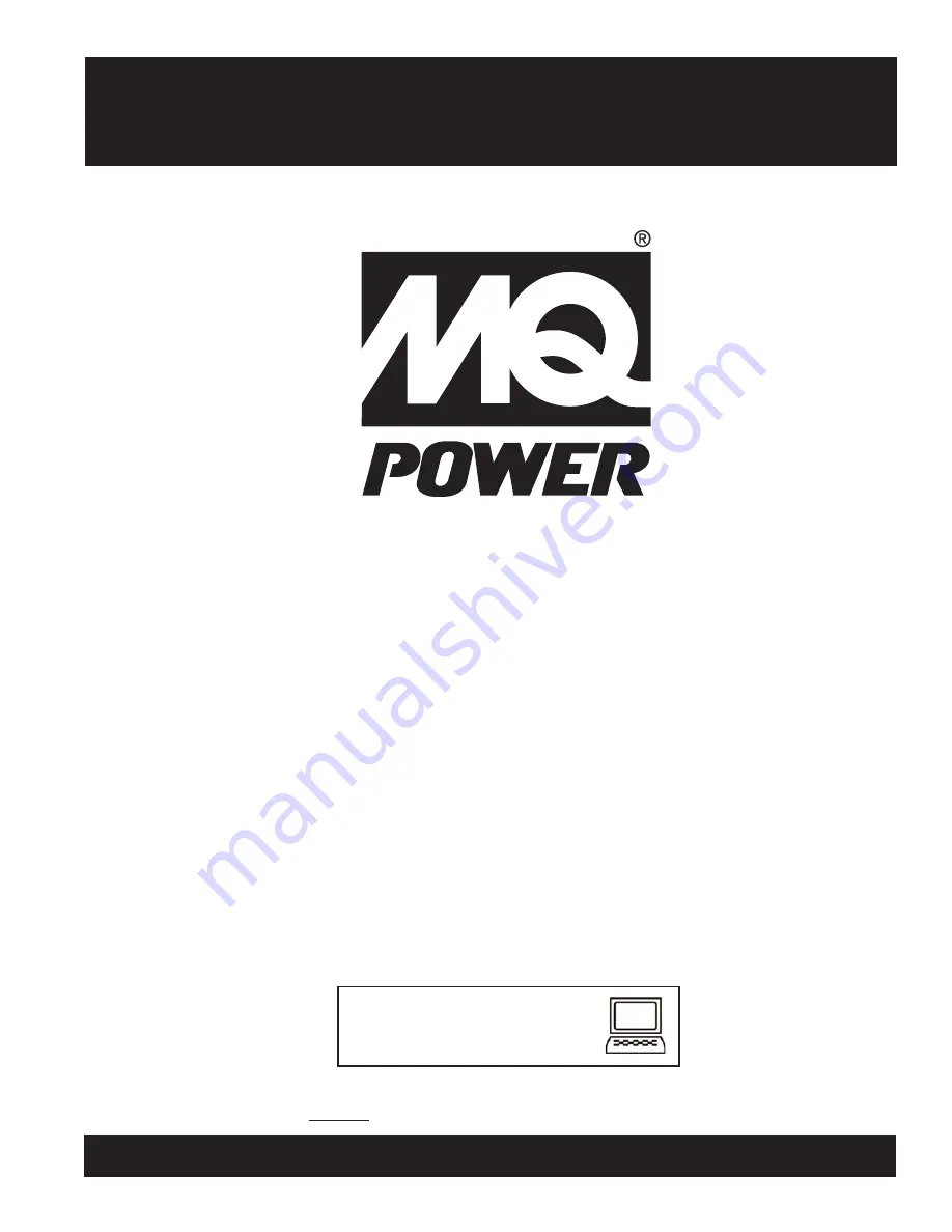 MQ Power WHISPERWELD TLW-300SS Скачать руководство пользователя страница 1