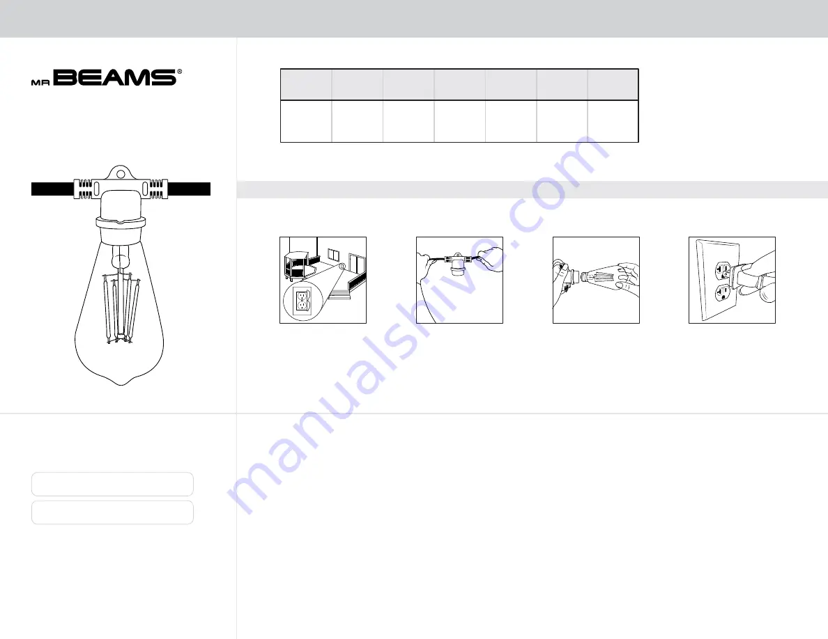 Mr. Beams MB10026 Скачать руководство пользователя страница 1