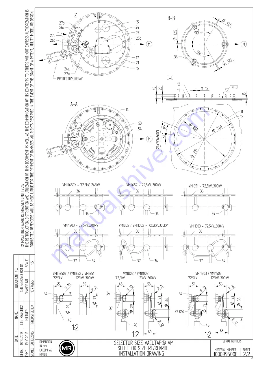 MR VACUTAP VM I 1002 Operating Instructions Manual Download Page 71