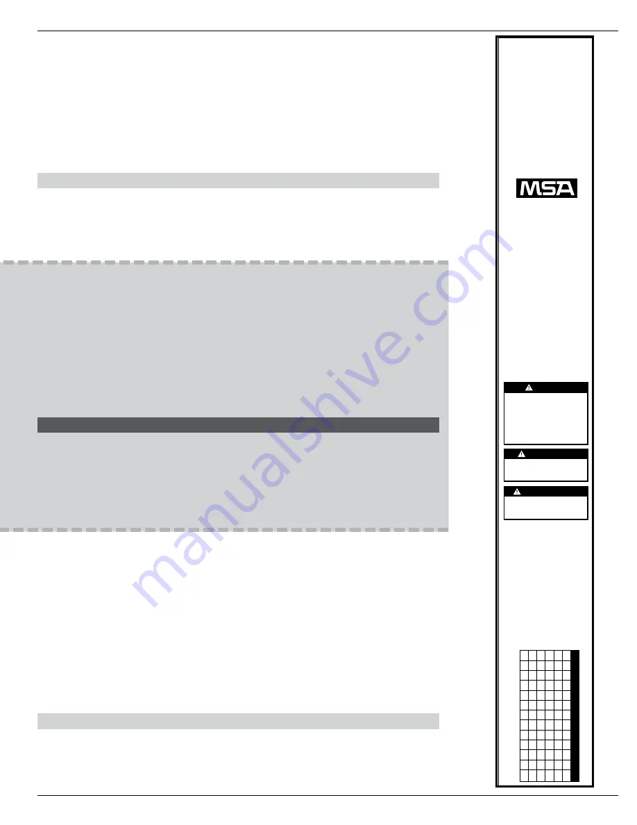 MSA 10K User Instructions Download Page 7