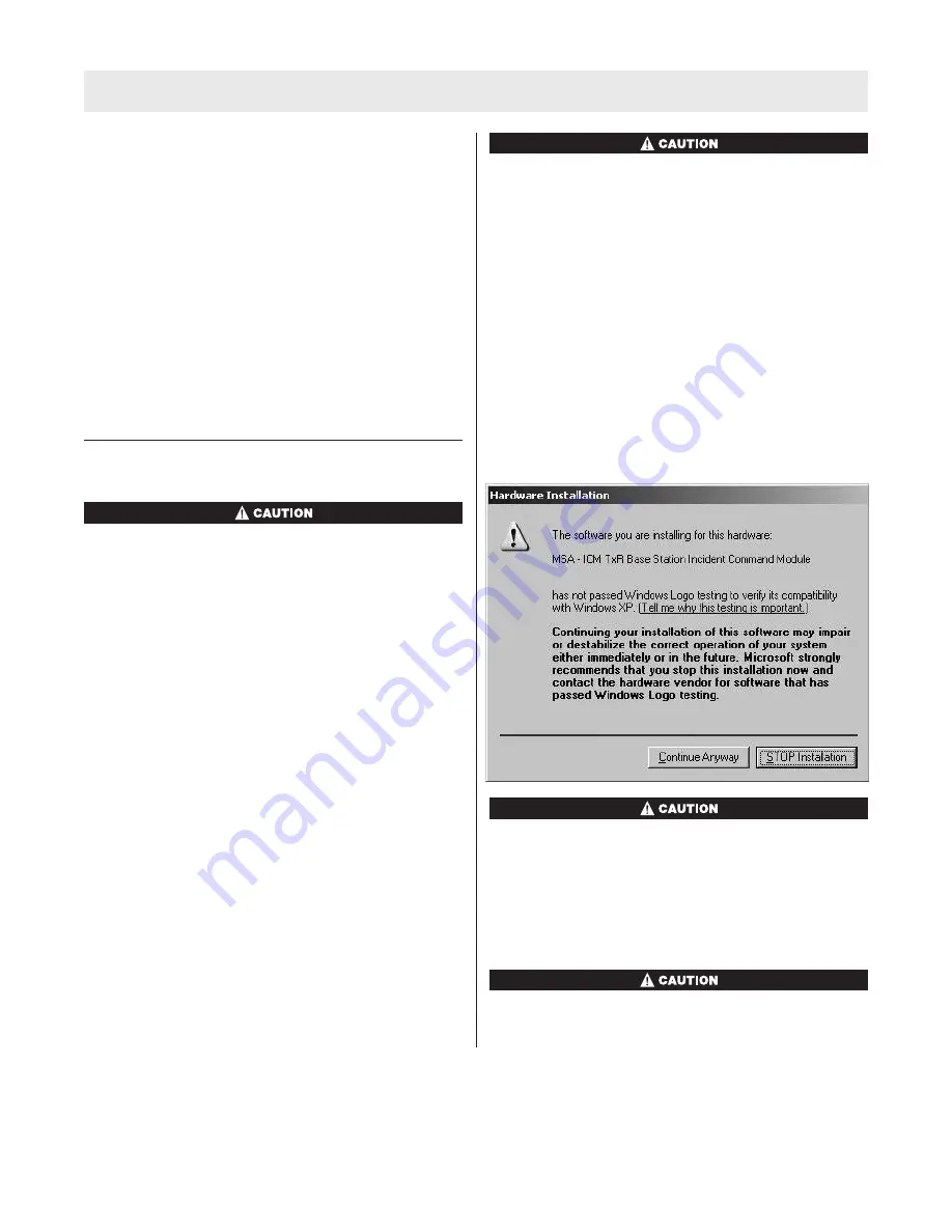 MSA ICM TxR Unit Operation Instructions Manual Download Page 5