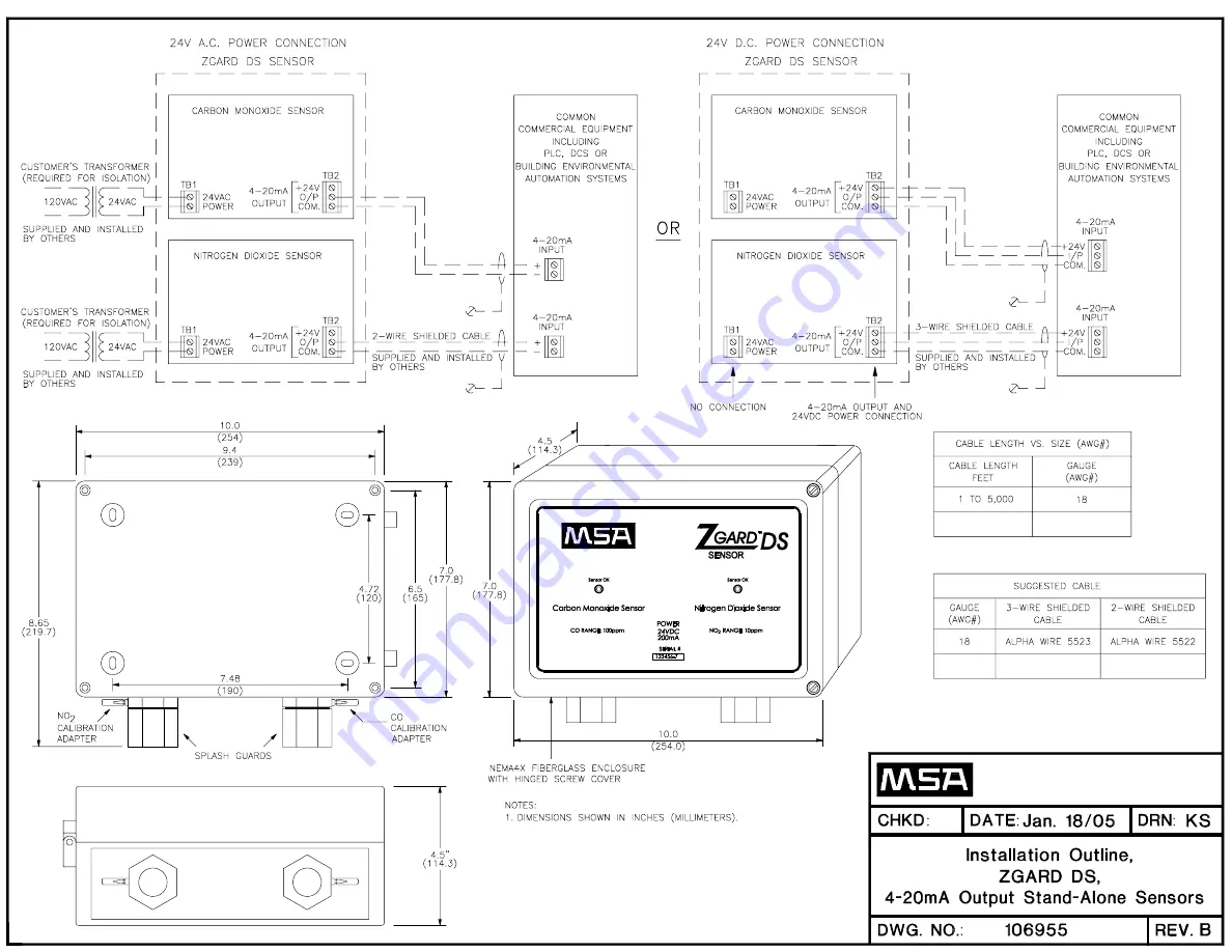 MSA ZGARD DS Instruction Manual Download Page 36