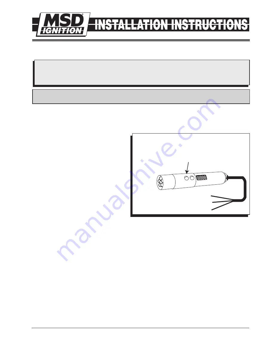 MSD Ignition 89631 Скачать руководство пользователя страница 1