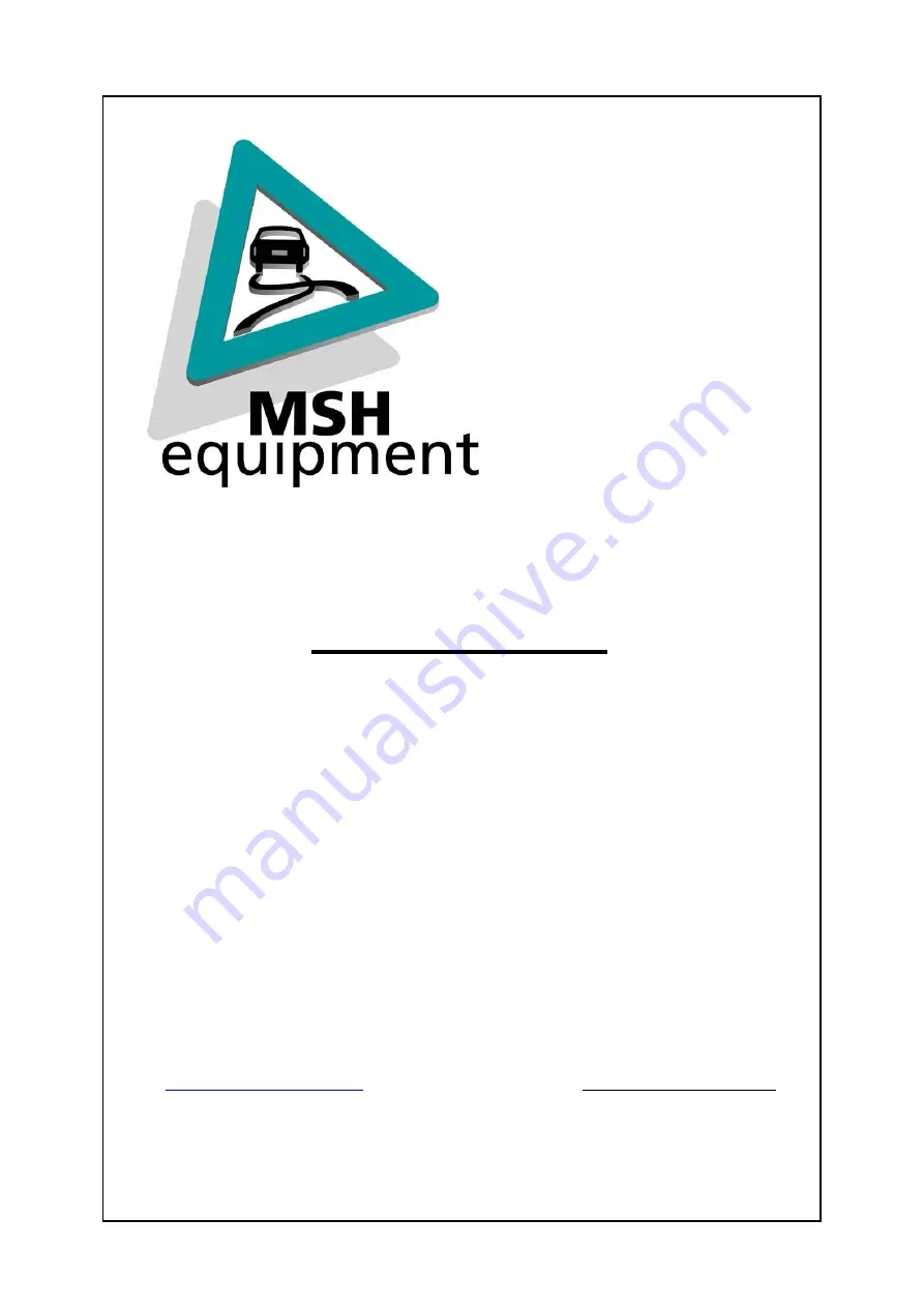 MSH equipment BT UV-02-L Скачать руководство пользователя страница 1