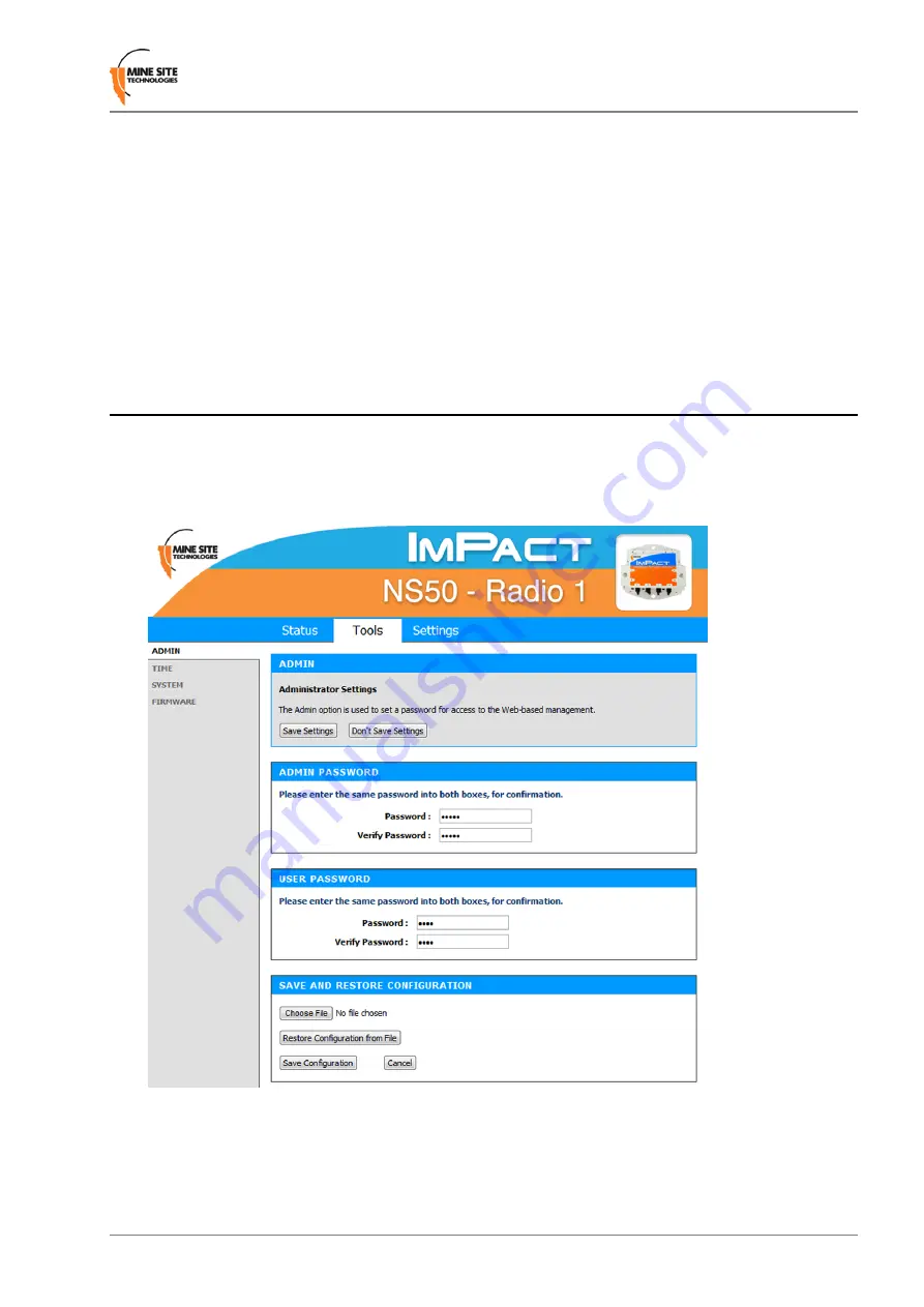 MST Impact NS5001 User Manual Download Page 59