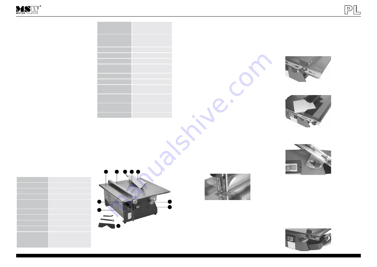 MSW Motor Technics T-SAW180G User Manual Download Page 7