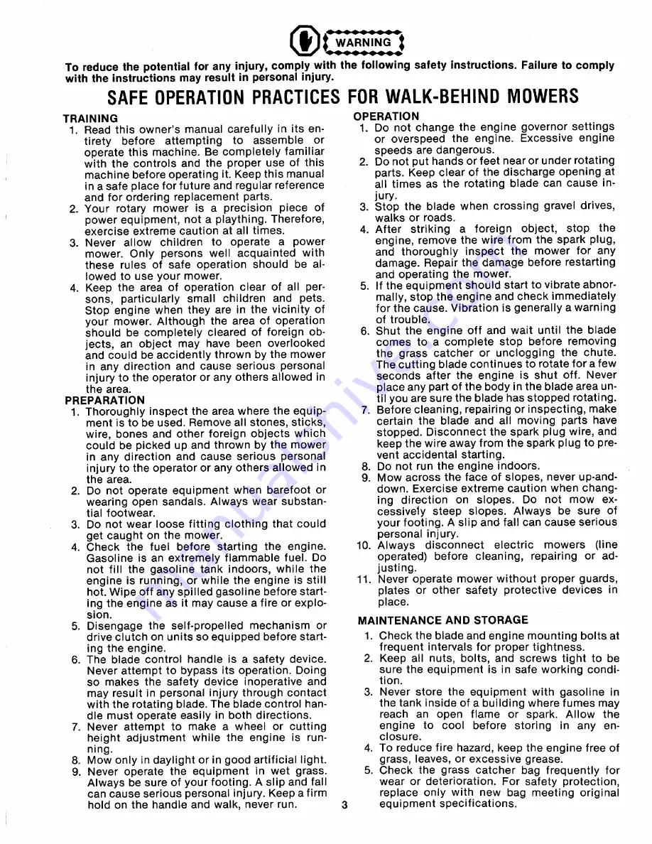 MTD 114-050-000 Owner'S Manual Download Page 3