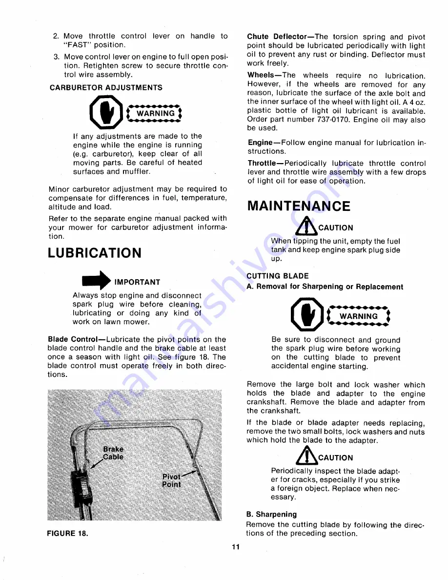 MTD 114-050-000 Owner'S Manual Download Page 11