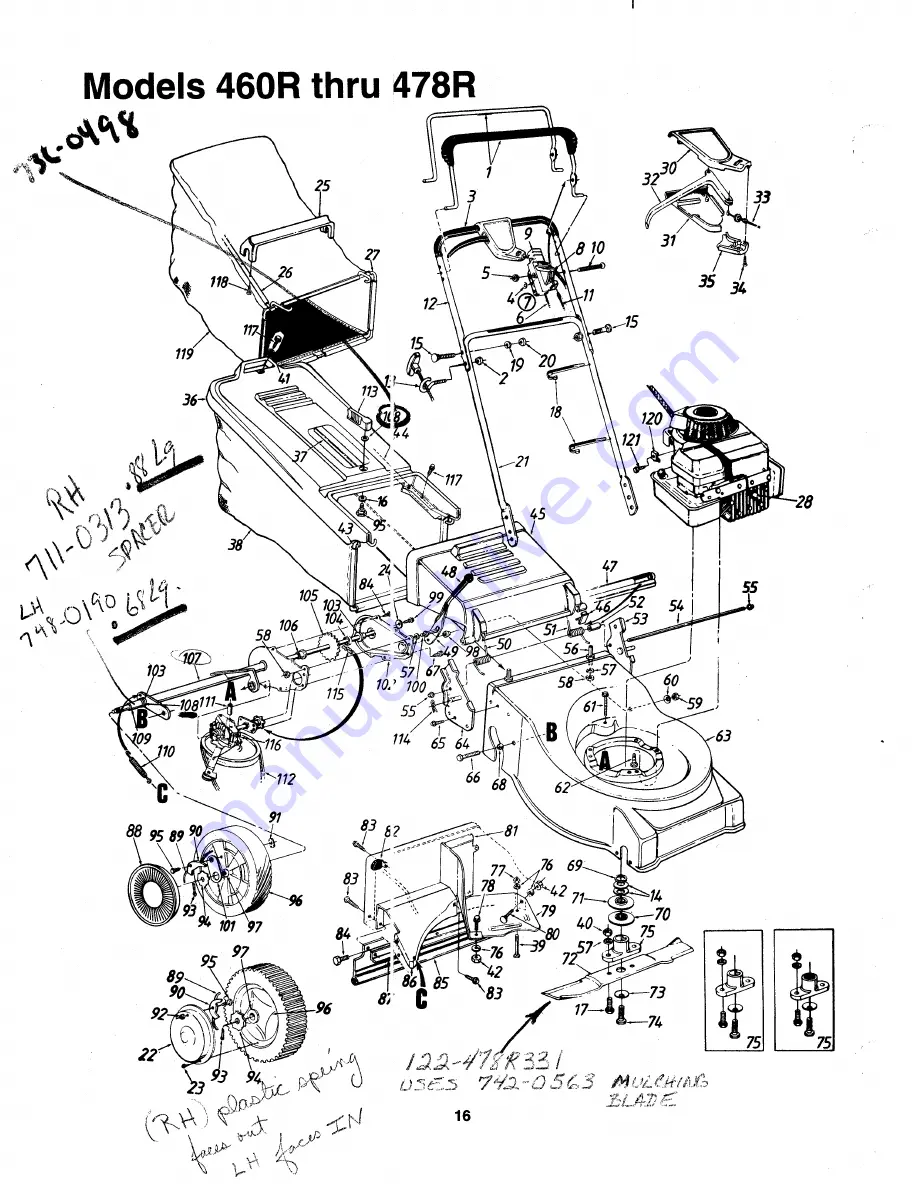 MTD 122-460R000 Owner'S Manual Download Page 16