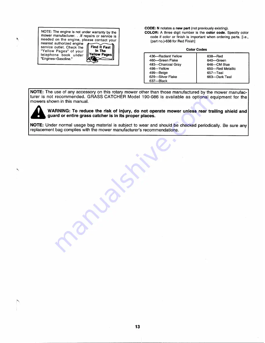 MTD 123-280B000 Owner'S Manual Download Page 13