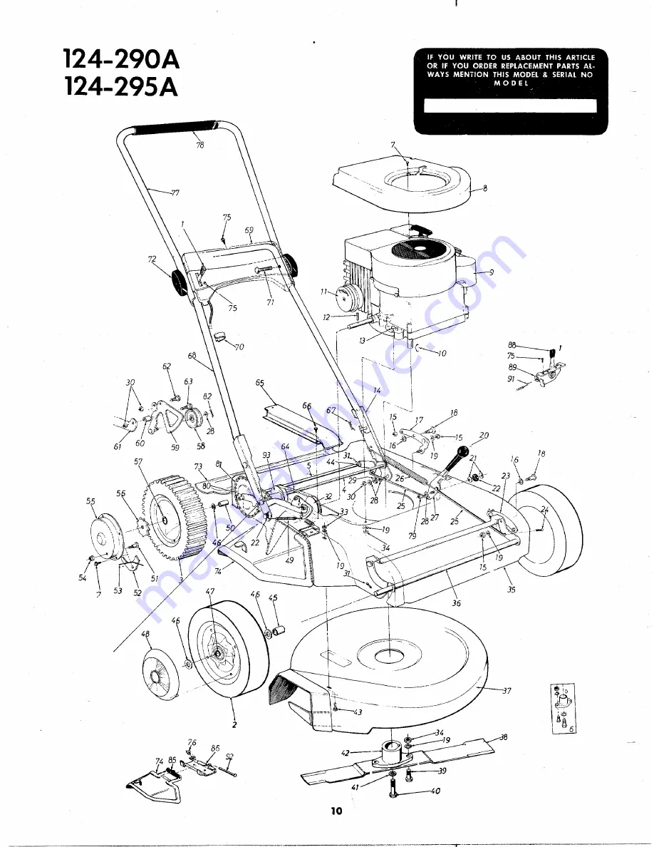 MTD 124 290A Скачать руководство пользователя страница 10