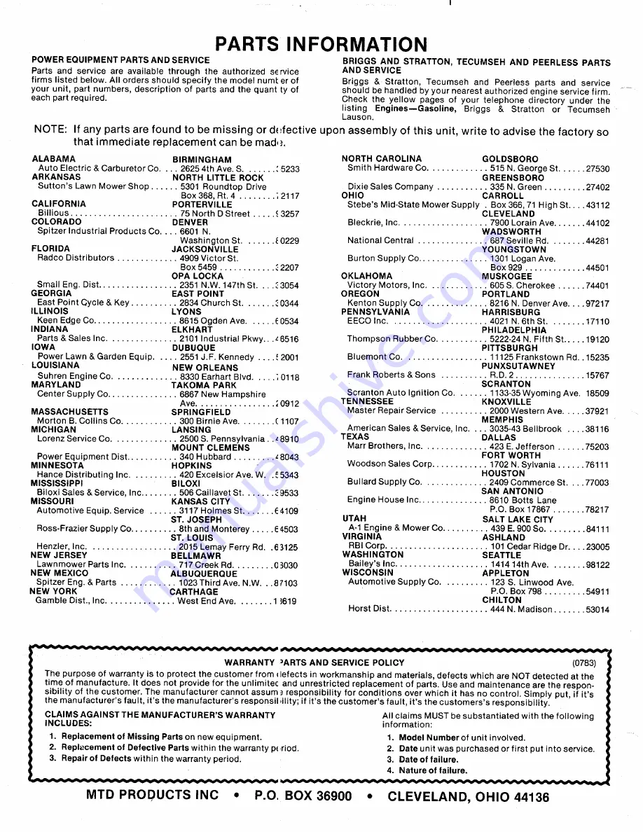 MTD 124-553-000 Owner'S Manual Download Page 20