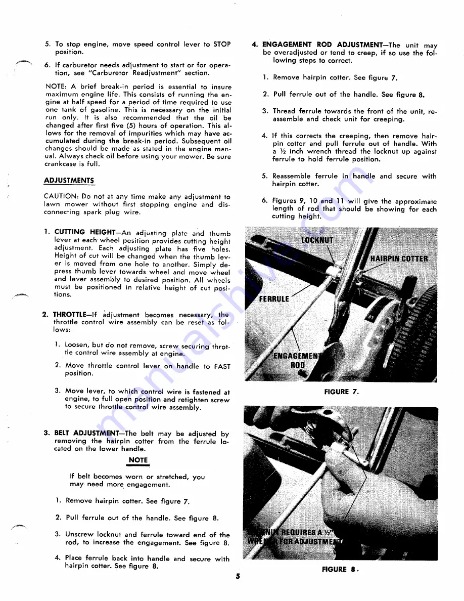 MTD 124-688A Owner'S Operating Service Instruction Manual Download Page 5