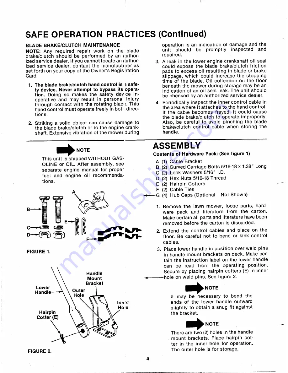 MTD 125-224-000 Owner'S Manual Download Page 4