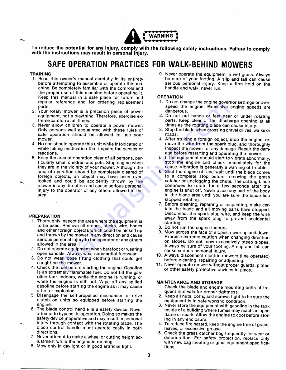 MTD 125-260-000 Owner'S Manual Download Page 3