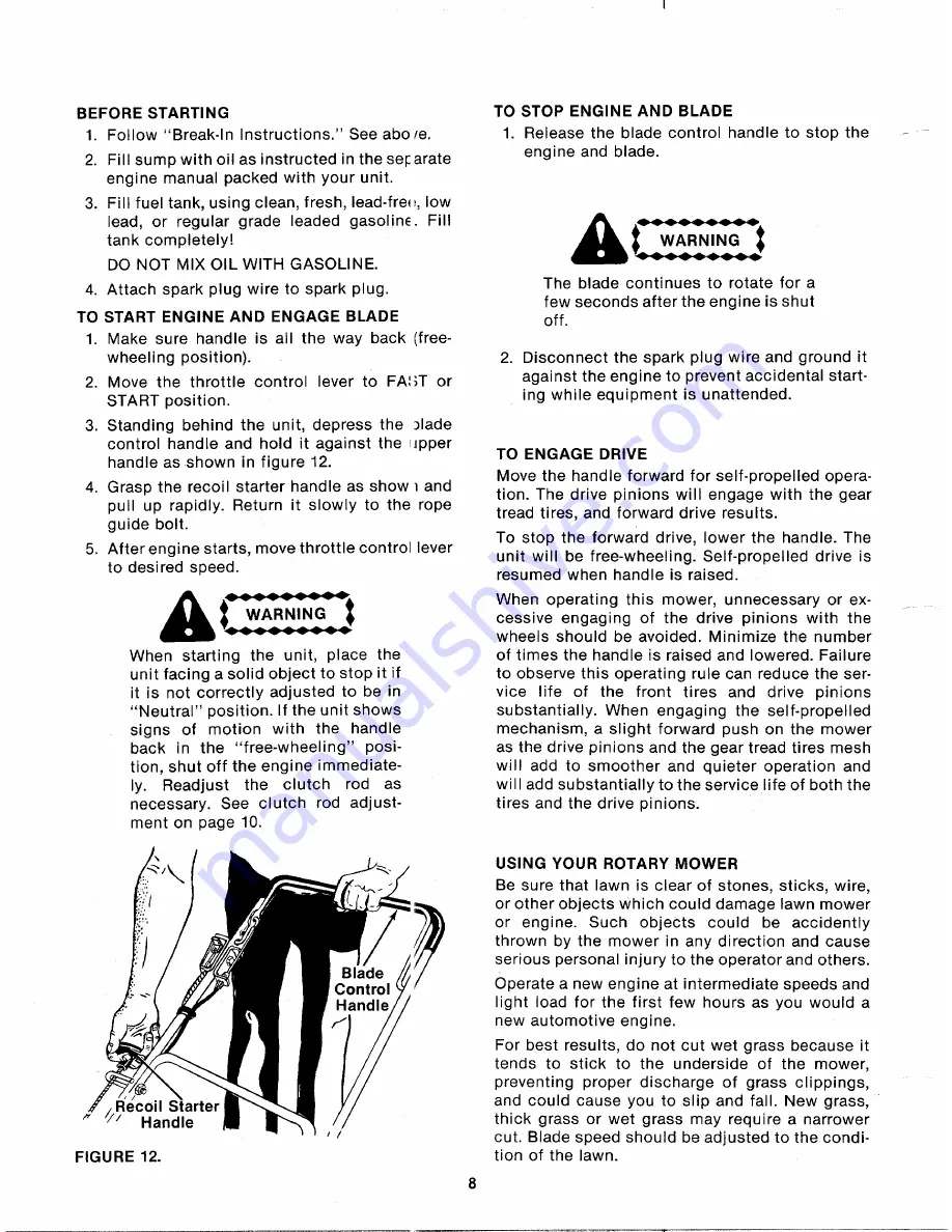 MTD 125-260-000 Owner'S Manual Download Page 8