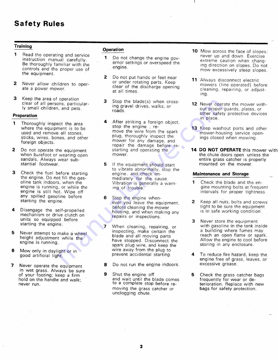 MTD 125-350A Owner'S Operating Service Instruction Manual Download Page 2